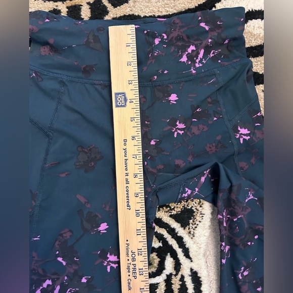 Sweaty Betty Women's Activewear Zero Gravity 7/8 Leggings Midnight Teal Daisy XS - Picture 7 of 9